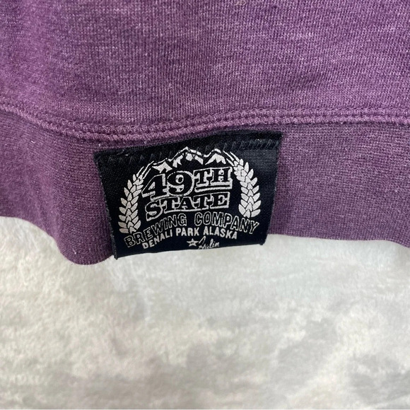 Love Alaska women’s 49th state Brewing sweatshirt hoodie purple large - Picture 3 of 7